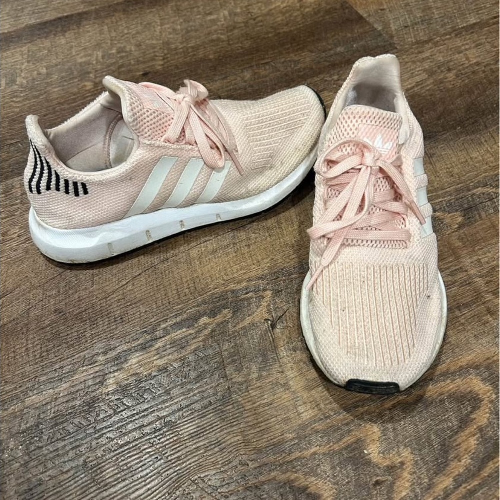 Adidas Pink Sneakers with Knit Upper and Responsive Cushioning